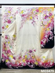 振袖 ラメ刺繍 グリッター箔 銀通し 身丈165cm MO3201 - メルカリ