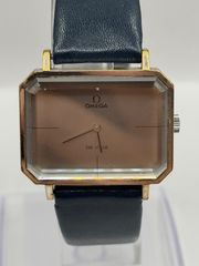 オメガ　ジュネーブ　レクタンギュラー ネイビー　70年代　手巻き　稼働確認 オメガ ジュネーブ レクタンギュラー ネイビー 70年代 手巻き 稼働確認