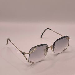 YSL イヴサンローラン ブルーレンズ サングラス カサンドラ ロゴ