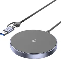 BENFEI MagSafe対応 15W高速ワイヤレス充電器 マグネット式 iPhone 16/15/14/13/12シリーズ専用 強力磁着でズレ防止 充電パッド コンパクト設計 ホワイト