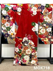 振袖 豪華 銀通し 刺繍 金彩 紋意匠 身丈162cm 撥水加工済 MO2748