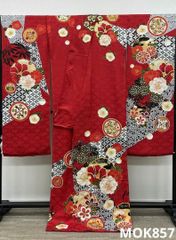 振袖 豪華 銀通し 金駒 刺繍 金彩 桜 身丈155cm 小柄向き MO2969