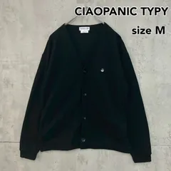 CIAOPANIC TYPY チャオパニックティピー おじさんシリーズ ワンポイント ワッペン カノコ カーディガン ブラック 黒 Mサイズ メンズ レディース ユニセックス 羽織り カノコ編み カジュアル トップス 人気 ★ ■◇のサムネイル