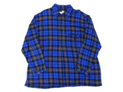 エレファントトライバルファブリックス インサイドポケットグランパシャツ サイズ不明 ブルー チェックシャツ elephant TRIBAL fabrics 中古品 ▲(124)のサムネイル