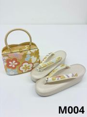 沙織 草履バッグセット 草履 バッグ 和装小物 ストーン 正絹 M021 