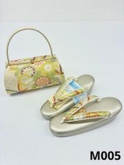 沙織 草履バッグセット 未使用品 和装小物 正絹 パールトーン加工済 