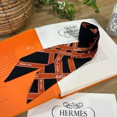 HERMESエルメス ツイリー ボルデュックリボン シルクスカーフ