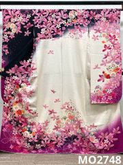 振袖 豪華 銀通し 刺繍 金彩 紋意匠 身丈162cm 撥水加工済 MO2748 