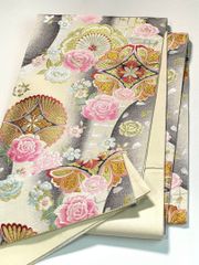 秀品 やまと謹製 正絹 袋帯 31cm×433cm 金銀糸 桜に菊文 和装 和服