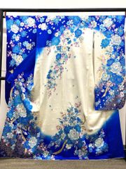 振袖 金駒 金彩 紋意匠 身丈165cm 撥水加工済 HKT022 - メルカリ