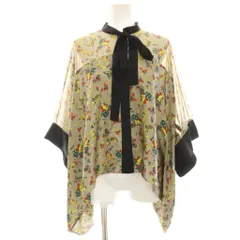 サカイ sacai 花柄 ボウタイブラウス シャツ プリント 七分袖 シアー 変形 1 グレージュ 21-05704 /HNのサムネイル