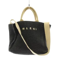 マルニ MARNI SMALL TOTE かごバッグ ハンドバッグ ショルダーバッグ ロゴ 黒 ブラック /AN7のサムネイル