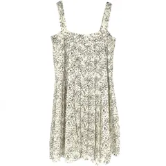 在庫一掃 シャネル ワンピース レディース キャミワンピ ココボタン フラワー 花柄 レース アパレル 服 CHANEL 38 ベージュ コットン  ナイロン  レーヨン  春 夏【中古品】のサムネイル