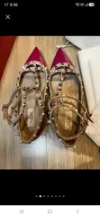 ヴァレンティノ ロックスタッズ フラットシューズ ピンクのサムネイル