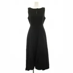 ローブ ブラン L'AUBE BLANC キーネックジャガードドレス Keyneck Jacquard Dress ワンピース ロング ノースリーブ M 黒 ブラック 23SP-11 /YT