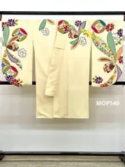 二尺袖 ポリエステル着物 椿 桜 熨斗 袴用 MOP540のサムネイル