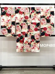 二尺袖 ポリエステル着物 金彩 桜 梅 雪輪 袴用 MOP480のサムネイル