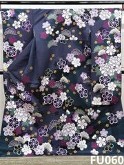 ポリエステル 振袖 金彩 紋意匠 桜 ぼかし八掛 MOP542 - メルカリ