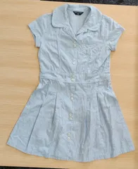 COMME CA DU MODE FILLE ワンピース 130A 半袖 ギンガムチェック 水色 キッズ 女の子のサムネイル