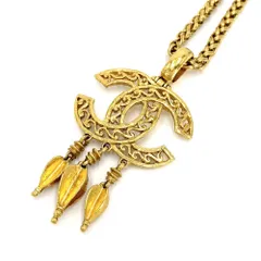 在庫一掃 シャネル ネックレス レディース ココマーク ロングネックレス スイング アクセサリー ヴィンテージ ペンダント CHANEL GP    95A ゴールド 約82.8g 1995年【中古品】