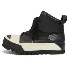 Boris bidjan saberi ボリスビジャンサベリ 42 LEATHER SNEAKER HI BAMBA2 16SS バンバ ハイカット シャークソール ブラック 黒  18002168のサムネイル
