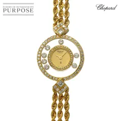 ショパール Chopard ハッピーダイヤモンド 3961 ベゼル ラグ ダイヤ 腕時計 7P ダイヤ K18YG 金無垢 クォーツ Happy Diamond 90309560のサムネイル