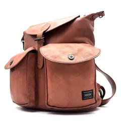 ポーター PORTER 吉田カバン リュックサック バックパック デイパック フラップ ダブルポケット オールレザー 本革 ブラウン 茶色 大容量 ボーナス 夏休み 帰省 お盆 サマーギフト シルバーウィーク 敬老の日 ご褒美