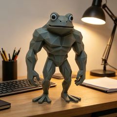 モンスター 置物 12cm 化け物 ねずみ グリーン 緑 カート ドライブ 車