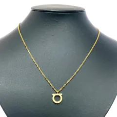 【中古】【保存袋付き】 Salvatore Ferragamo サルヴァトーレフェラガモ GP ラインストーン ガンチーニ ネックレス ゴールド 564309 ネックレスのサムネイル