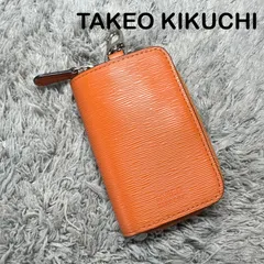 TAKEO KIKUCHI タケオキクチ キーケース 本革 レザー オレンジのサムネイル