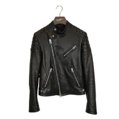 TOMFORD トムフォード LEATHER ICON BIKER レザー アイコン バイカー セミダブル ライダース 2 1503 1 UNT 88 44 ブラック メンズのサムネイル