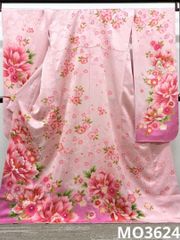 振袖 銀彩 牡丹 紋意匠 身丈161cm 撥水加工済 MO3837 - メルカリ