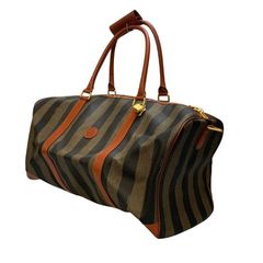 FENDI ペカン ボストンバッグ PVC 大容量 レザー ブラック - メルカリ
