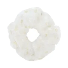 シュシュ 花柄レース×スパンコール HHS0634-WH（ホワイト）のサムネイル