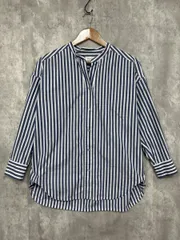SHIPS any シップスエニィ ストライプ柄 シャツ sizeS/白ｘ青 ■◇ レディースのサムネイル