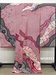 振袖 仮絵羽 舞台衣装 京友禅 金駒 金彩 正絹 未仕立て 八掛付 MOK937 