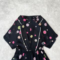昭和レトロ立体ぽこぽこデザインカーディガングラデーションブラウンM