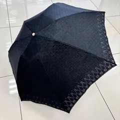 OG265744350セリーヌ　折りたたみ日傘　ブラックレース　刺繍　マカダム　晴雨兼用のサムネイル