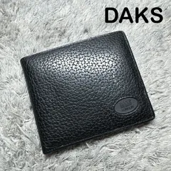 DAKS ダックス 二つ折り財布 レザー ブラックのサムネイル