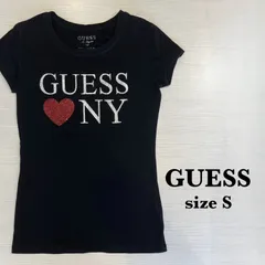 【GUESS】GUESS LOVE NY Tシャツ 半袖 ブラック ラインストーン【Sサイズ】[E-138]のサムネイル