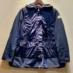 MONCLER ネイビー すそフリルジャンパー モンクレール MONCLER CLEANTHE ナイロン フリル パーカー ブルゾン