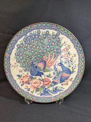 新品】和食器 大皿 飾り皿 孔雀 花鳥 豪華 染付 38㎝ E903 - メルカリ