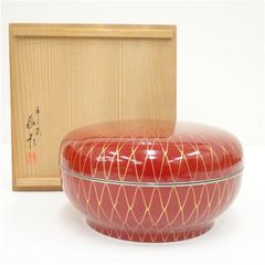 茶道具］ 菓子器 食籠 朱塗 金網目 - メルカリ