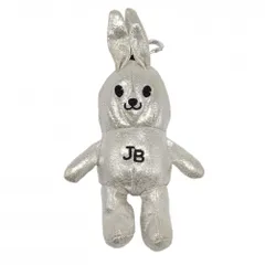 【美品】ジャックバニー ボールポーチ シルバー ウサギ ぬいぐるみ カラビナ付 小物入れ  ゴルフ Jack Bunny