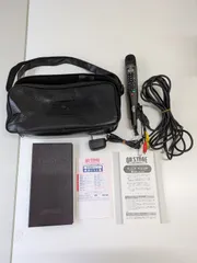 SANYO/三洋電機　家庭用パーソナルカラオケセット　Z-PK90GF　ON STAGE/オン・ステージ　マイク一体型　専用バッグ　曲目リスト　内蔵　E908のサムネイル
