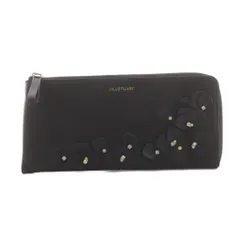 ジルスチュアート JILL STUART 長財布 L字ファスナー フラワーモチーフ 黒 ブラック /AN13のサムネイル