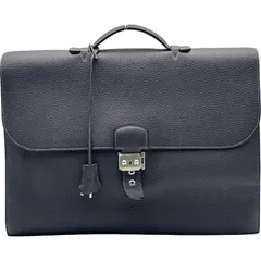 エルメス HERMES サックアデペッシュ41 ヴェルソ □Q刻印 レザン/エタン シルバー金具 トゴ メンズ ビジネスバッグのサムネイル