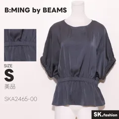 美品 B:MING by BEAMS トップス ブラウス　半袖　ウエストゴム　光沢　オフィスカジュアルのサムネイル