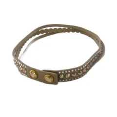 スワロフスキー SWAROVSKI ブレスレット ラインストーン スエード ベージュ /BM