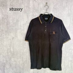 697【入手困難】ステューシー♤刺繍ロゴ ドクロ 半袖ポロシャツ 即完売